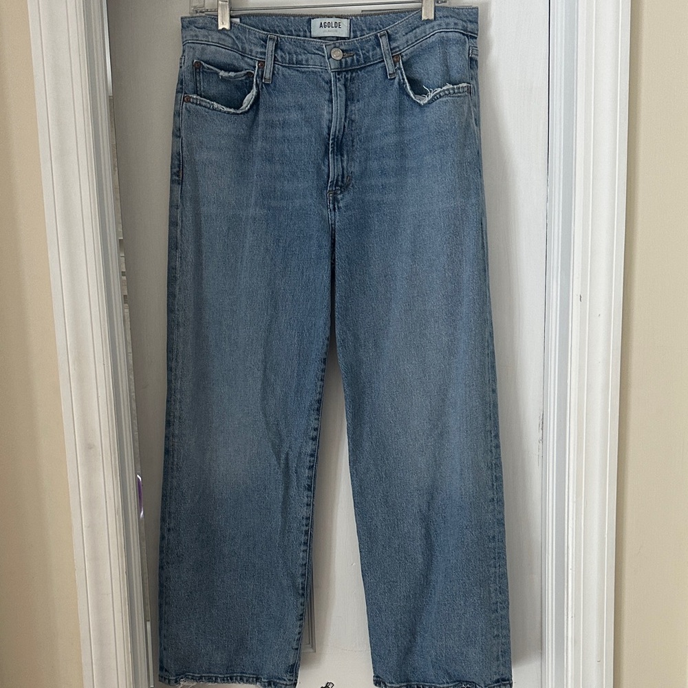 Agolde Light Blue Straight Leg Women's Jeans